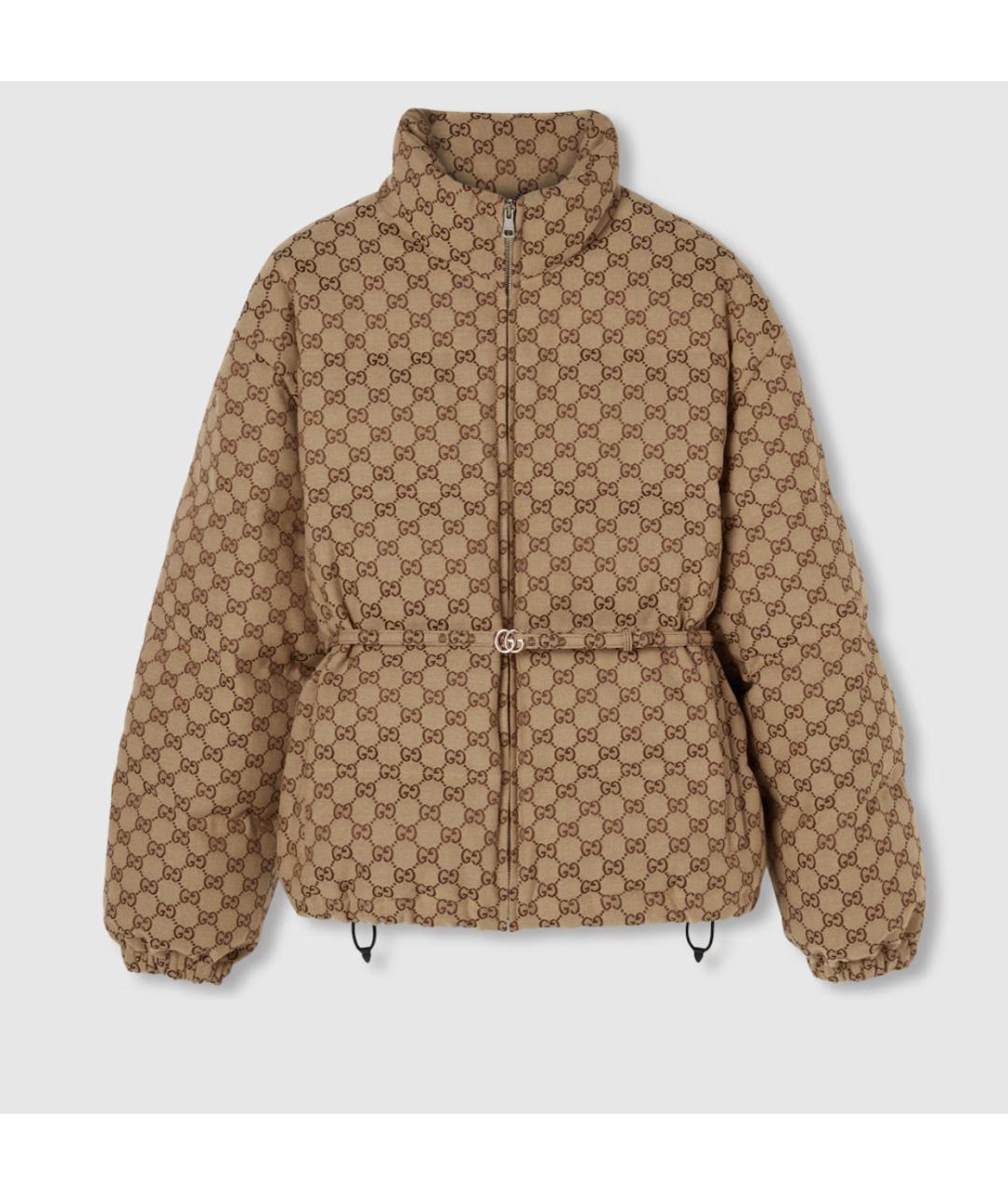 GUCCI Бежевый полиэстеровый пуховик, фото 6