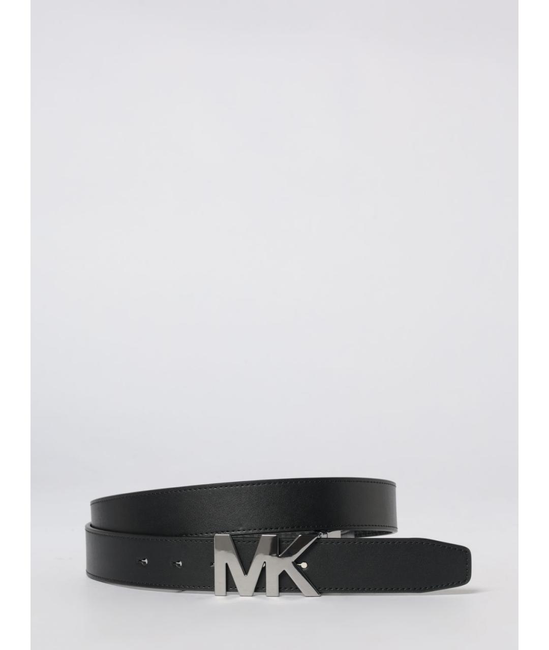 MICHAEL KORS Черный кожаный ремень, фото 2