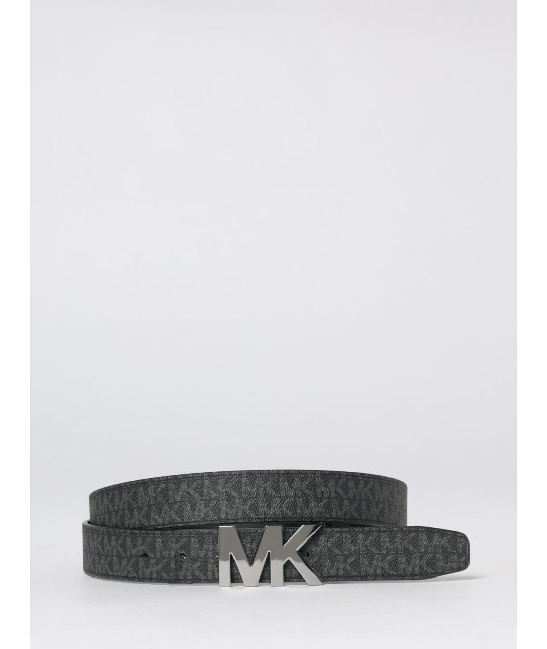 MICHAEL KORS Черный кожаный ремень, фото 4