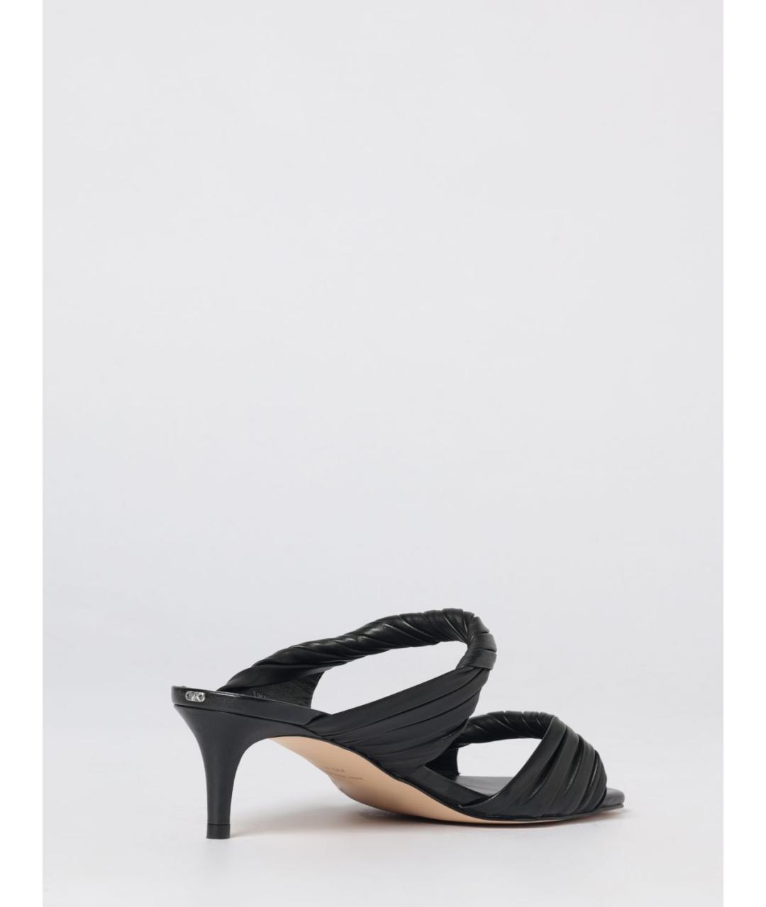 MICHAEL KORS Черные кожаные мюли, фото 3