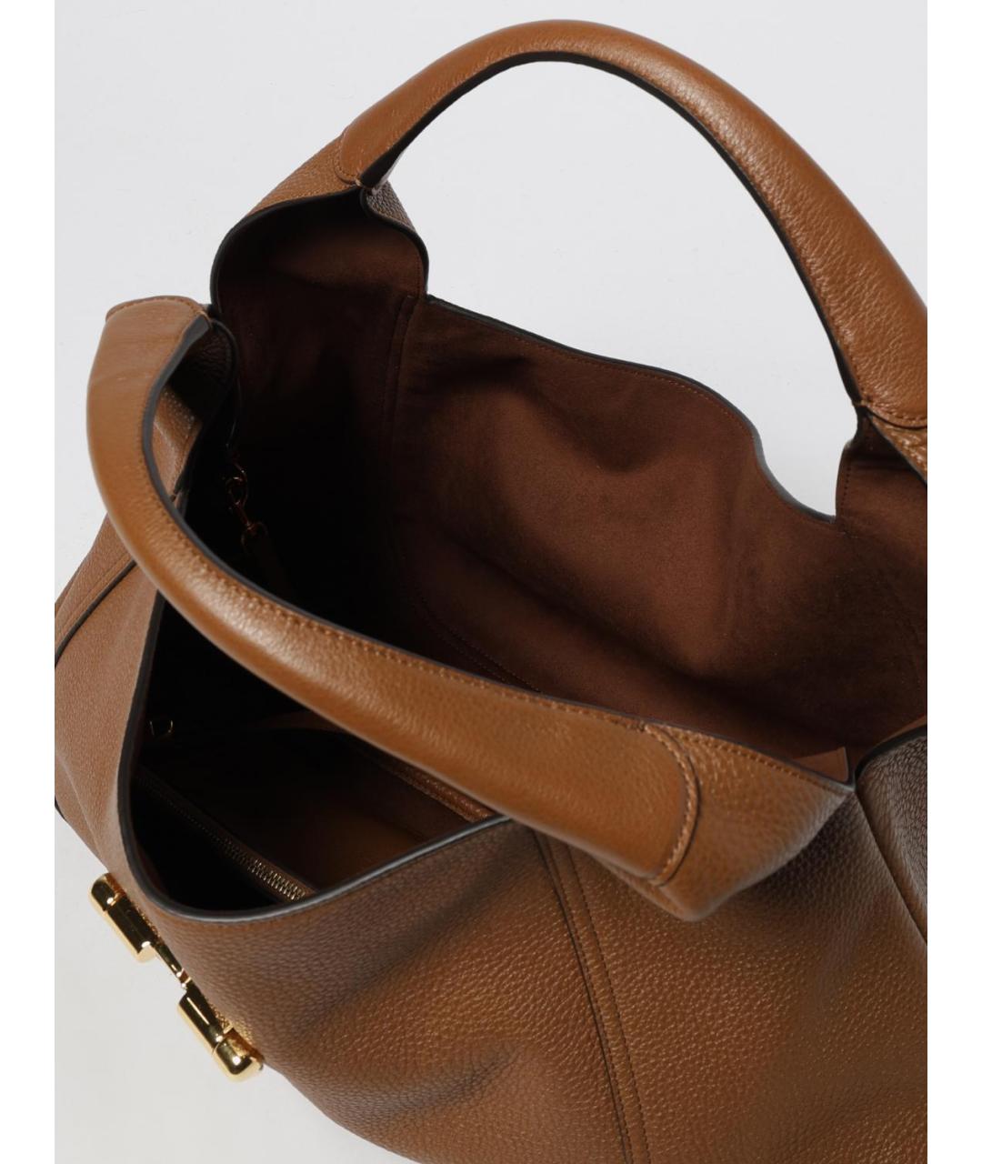 GUCCI Коричневая кожаная сумка через плечо, фото 5