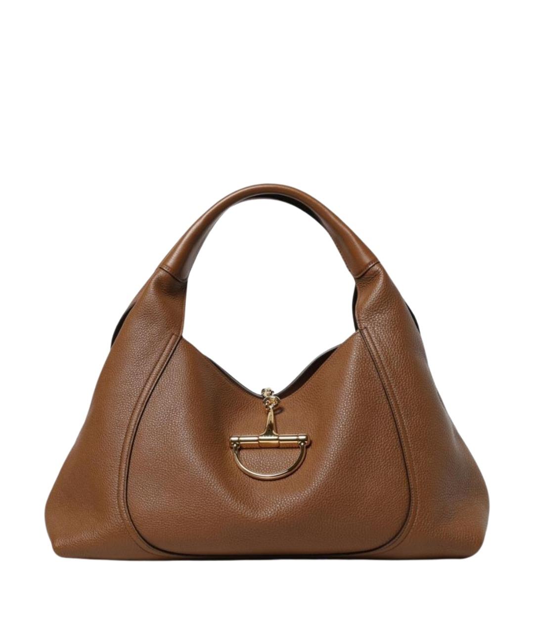 GUCCI Коричневая кожаная сумка через плечо, фото 1