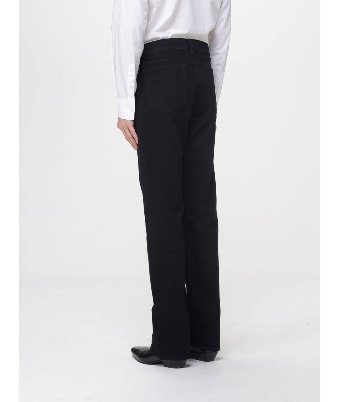 GOLDEN GOOSE DELUXE BRAND Черные хлопковые прямые джинсы, фото 3