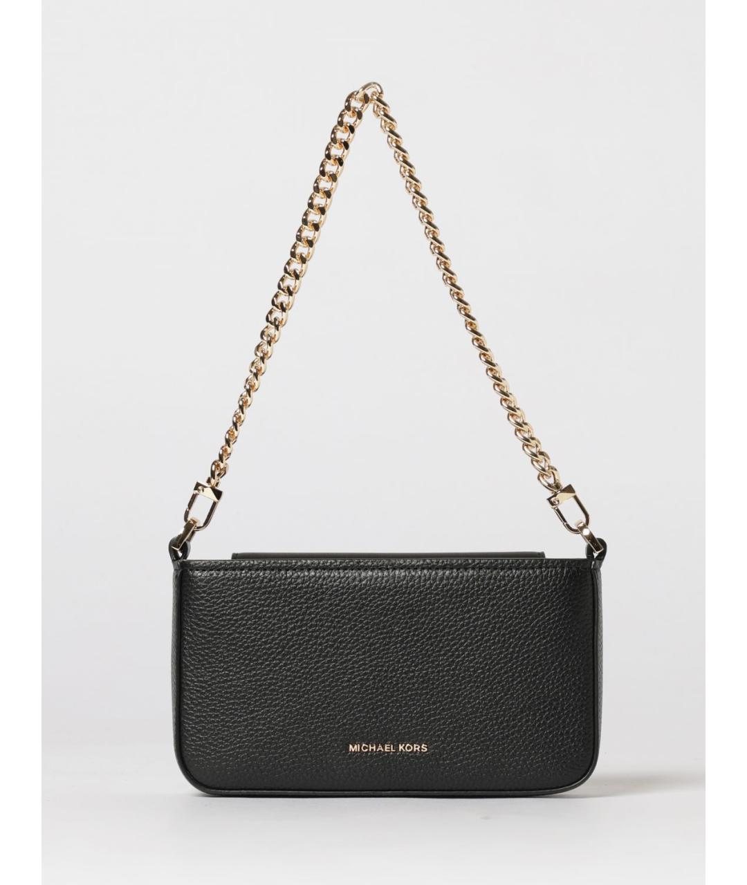 MICHAEL KORS Черная кожаная сумка через плечо, фото 4