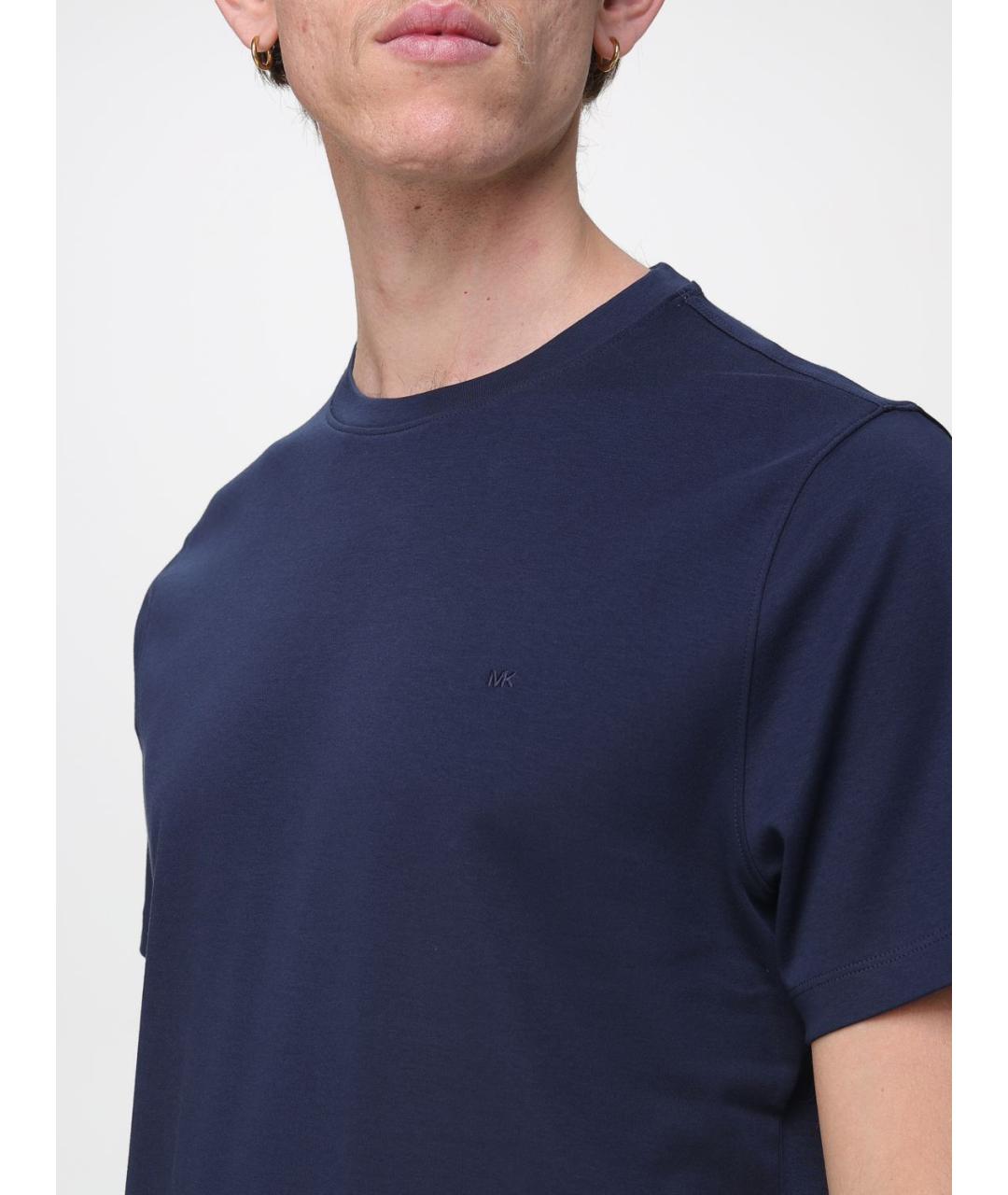 MICHAEL KORS Синяя хлопковая футболка, фото 3