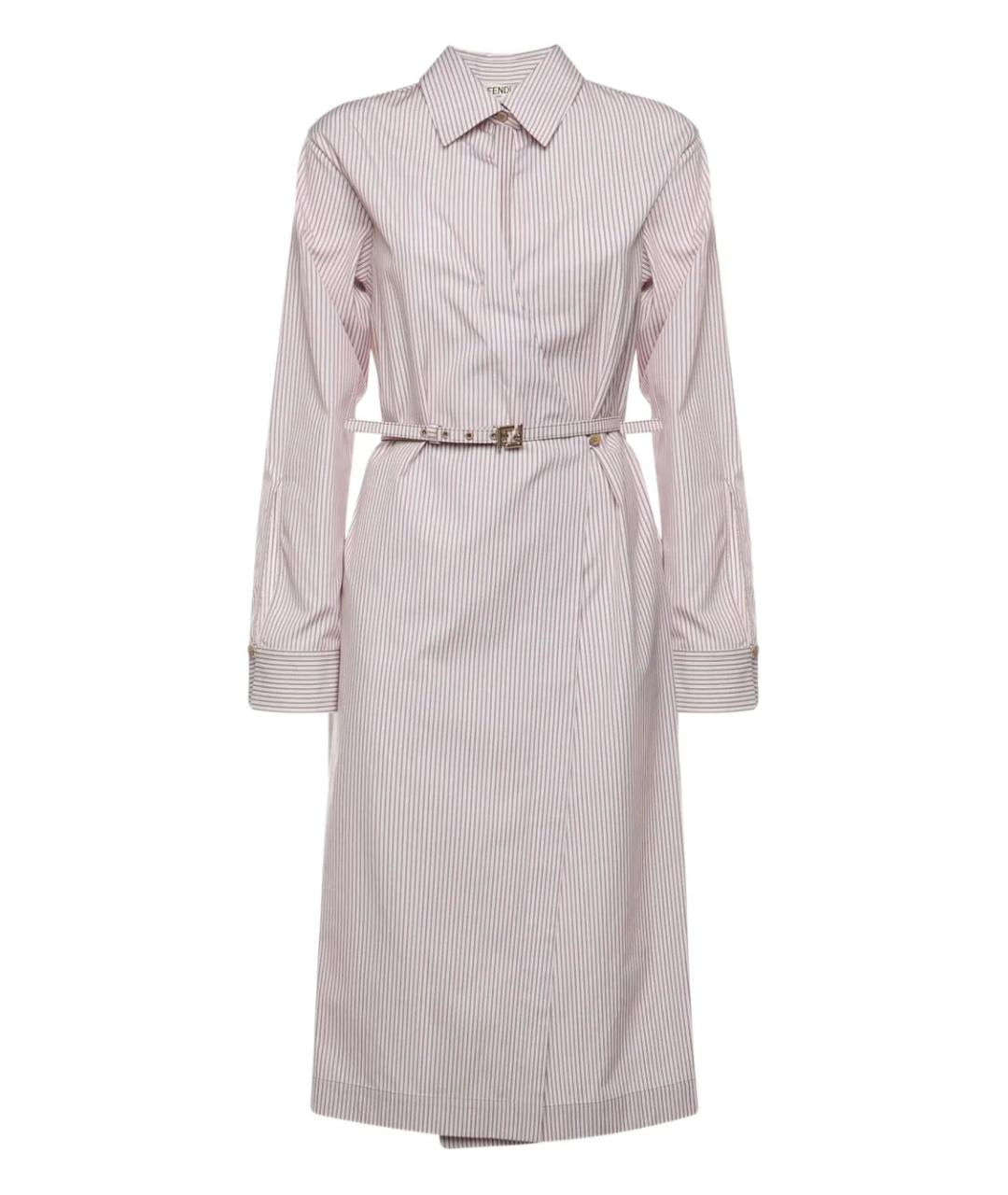 FENDI Бежевое хлопковое повседневное платье, фото 1