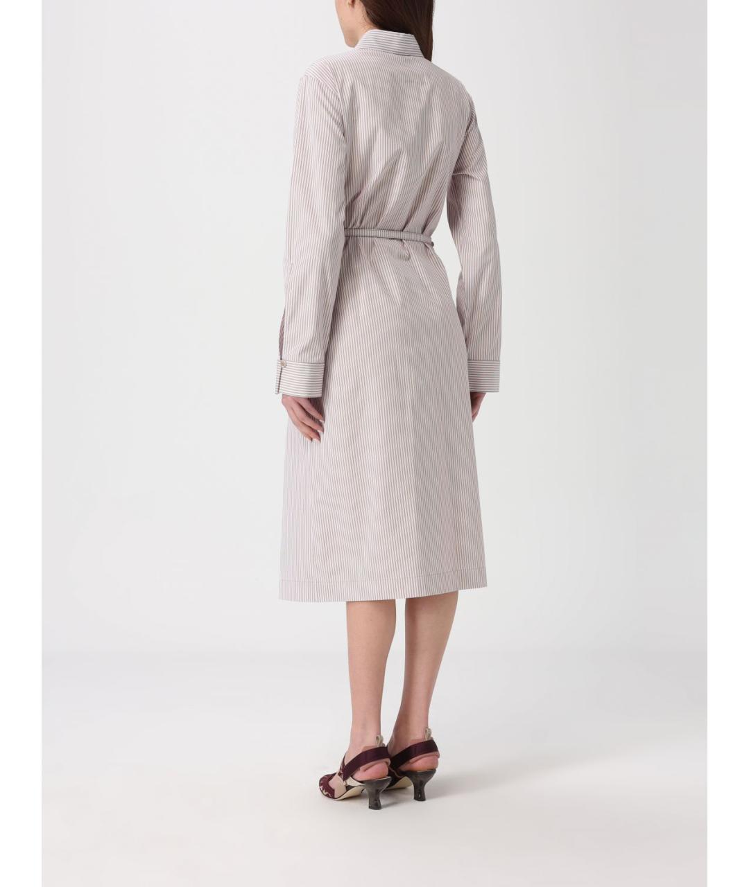 FENDI Бежевое хлопковое повседневное платье, фото 4