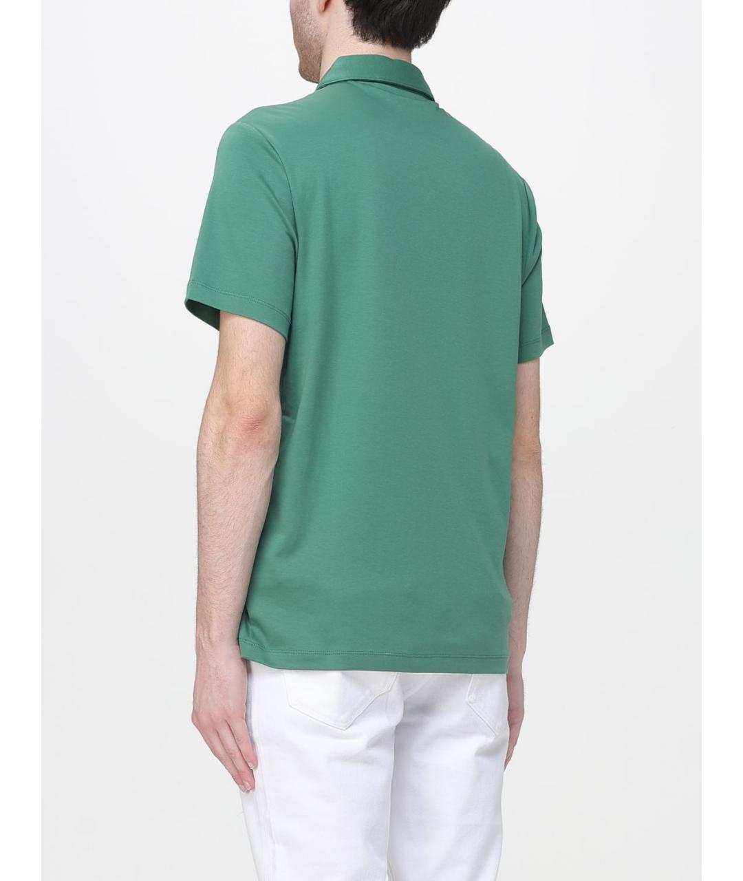 MICHAEL KORS Зеленые хлопковое поло с коротким рукавом, фото 2