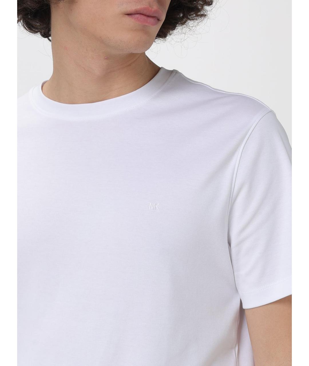 MICHAEL KORS Белая хлопковая футболка, фото 3