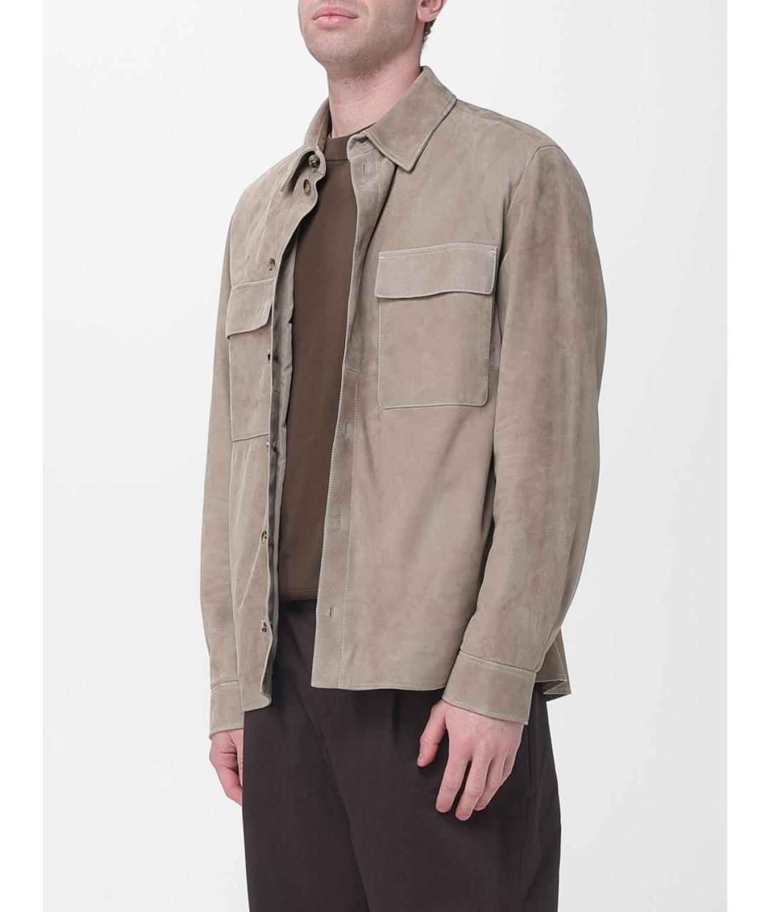 AGNONA Серая полиэстеровая куртка, фото 4