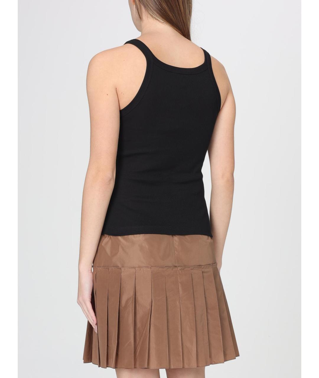 FENDI Черная хлопковая майка, фото 3