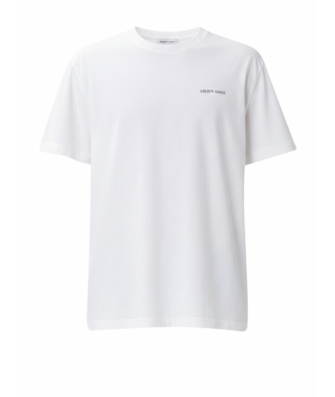GOLDEN GOOSE DELUXE BRAND Белая хлопковая футболка, фото 1