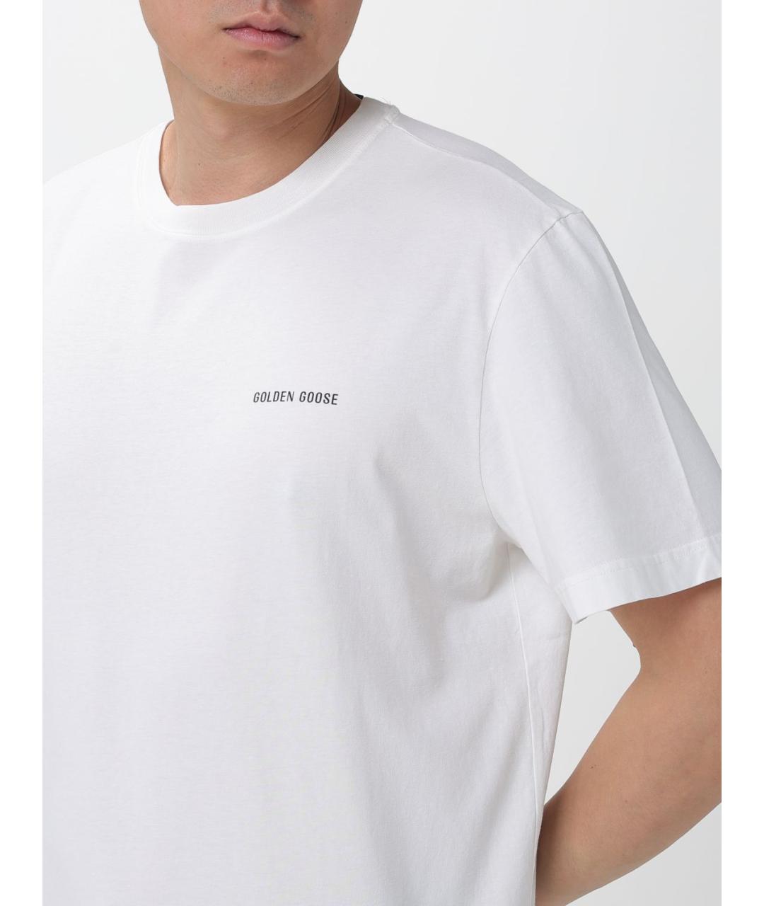 GOLDEN GOOSE DELUXE BRAND Белая хлопковая футболка, фото 3