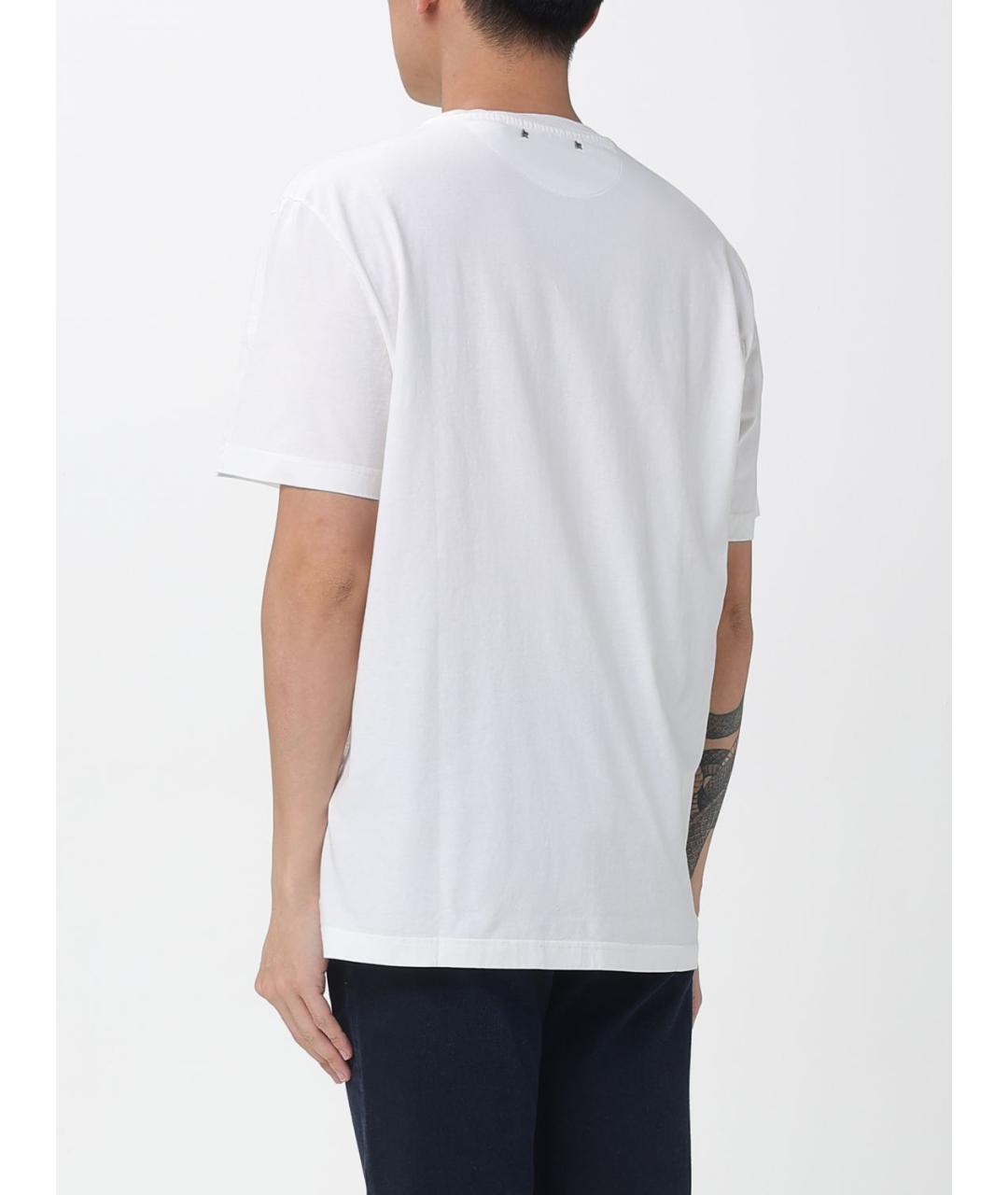 GOLDEN GOOSE DELUXE BRAND Белая хлопковая футболка, фото 2