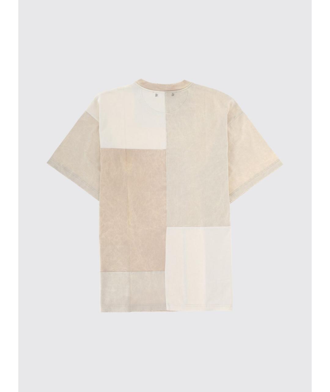 GOLDEN GOOSE DELUXE BRAND Бежевая хлопковая футболка, фото 2