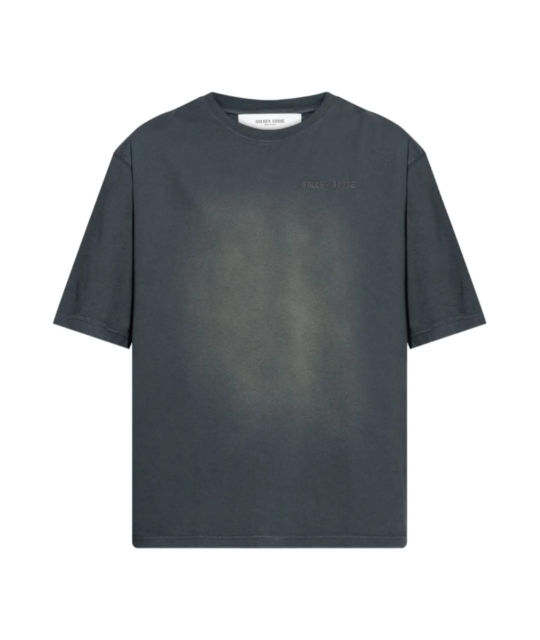 GOLDEN GOOSE DELUXE BRAND Черная хлопковая футболка, фото 1