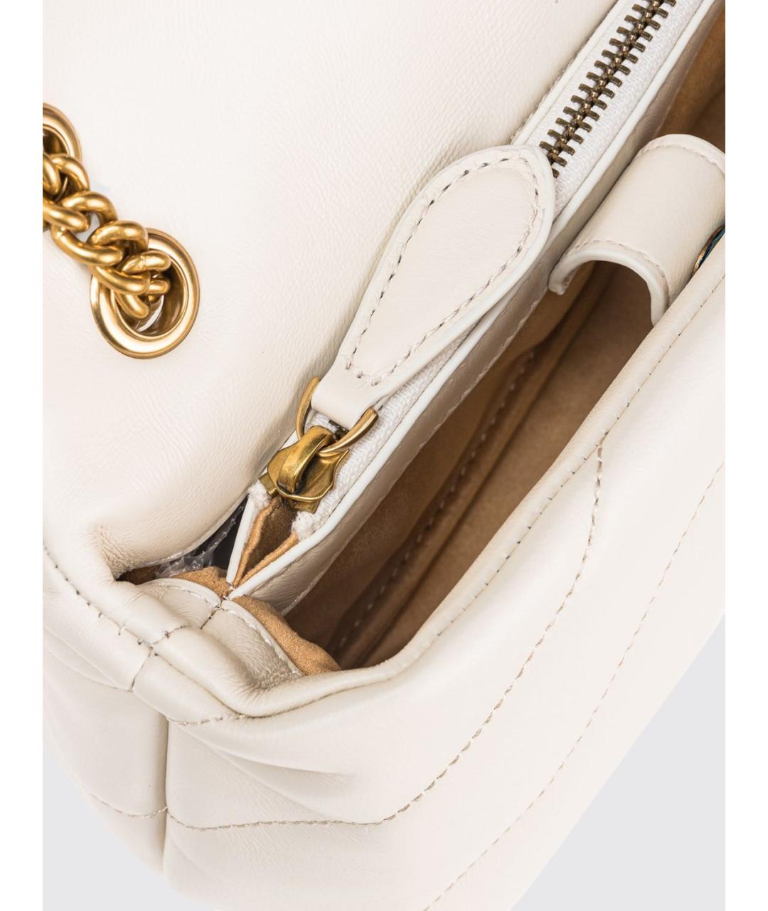 PINKO Белая кожаная сумка через плечо, фото 3