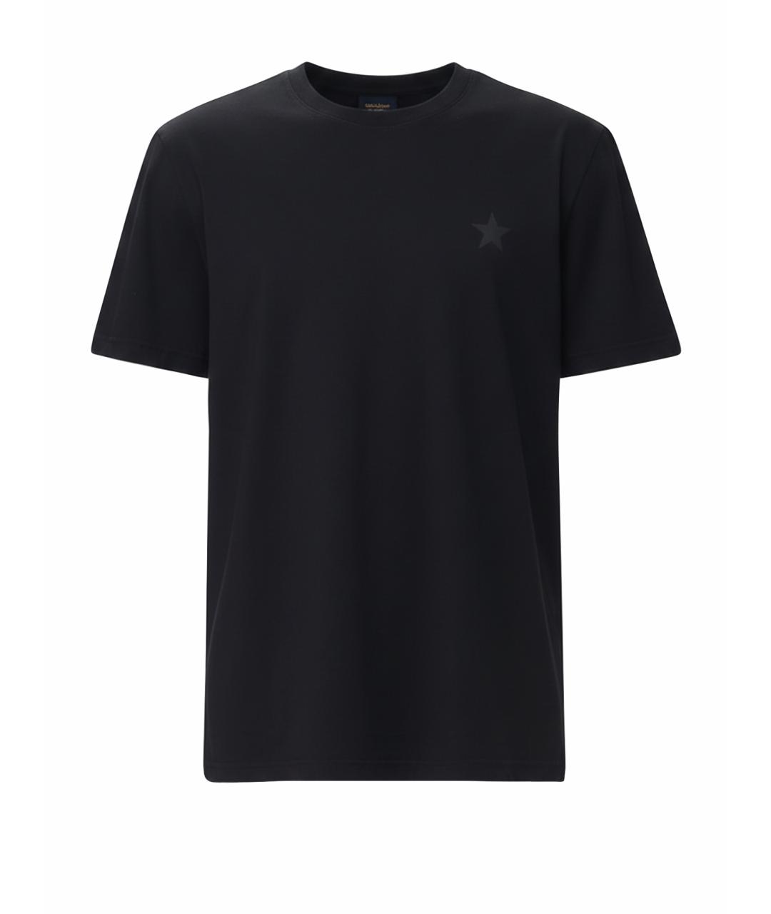 GOLDEN GOOSE DELUXE BRAND Черная хлопковая футболка, фото 1