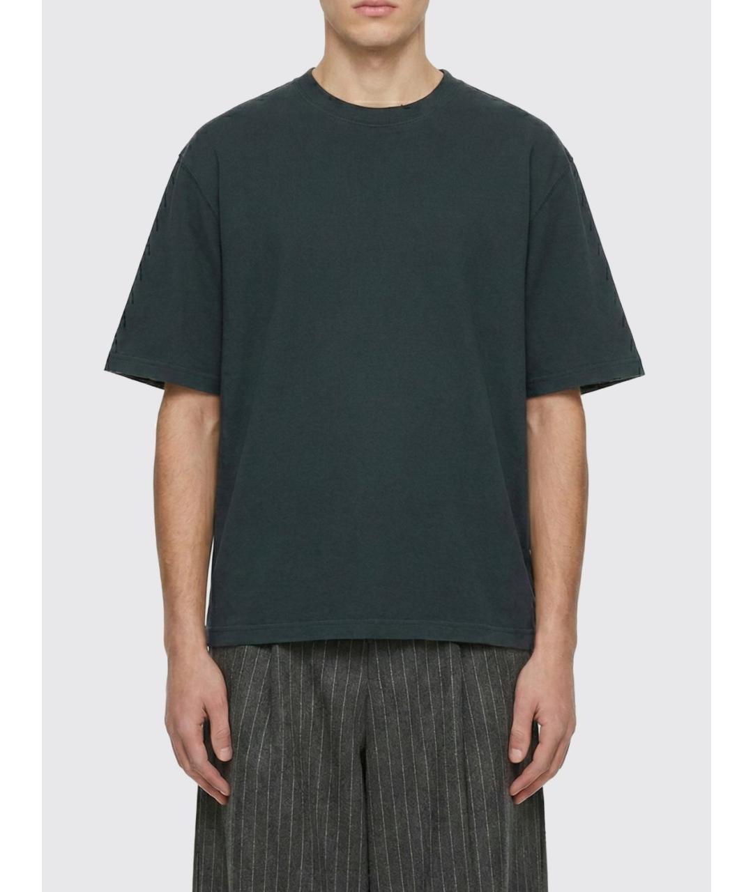 GOLDEN GOOSE DELUXE BRAND Черная хлопковая футболка, фото 3