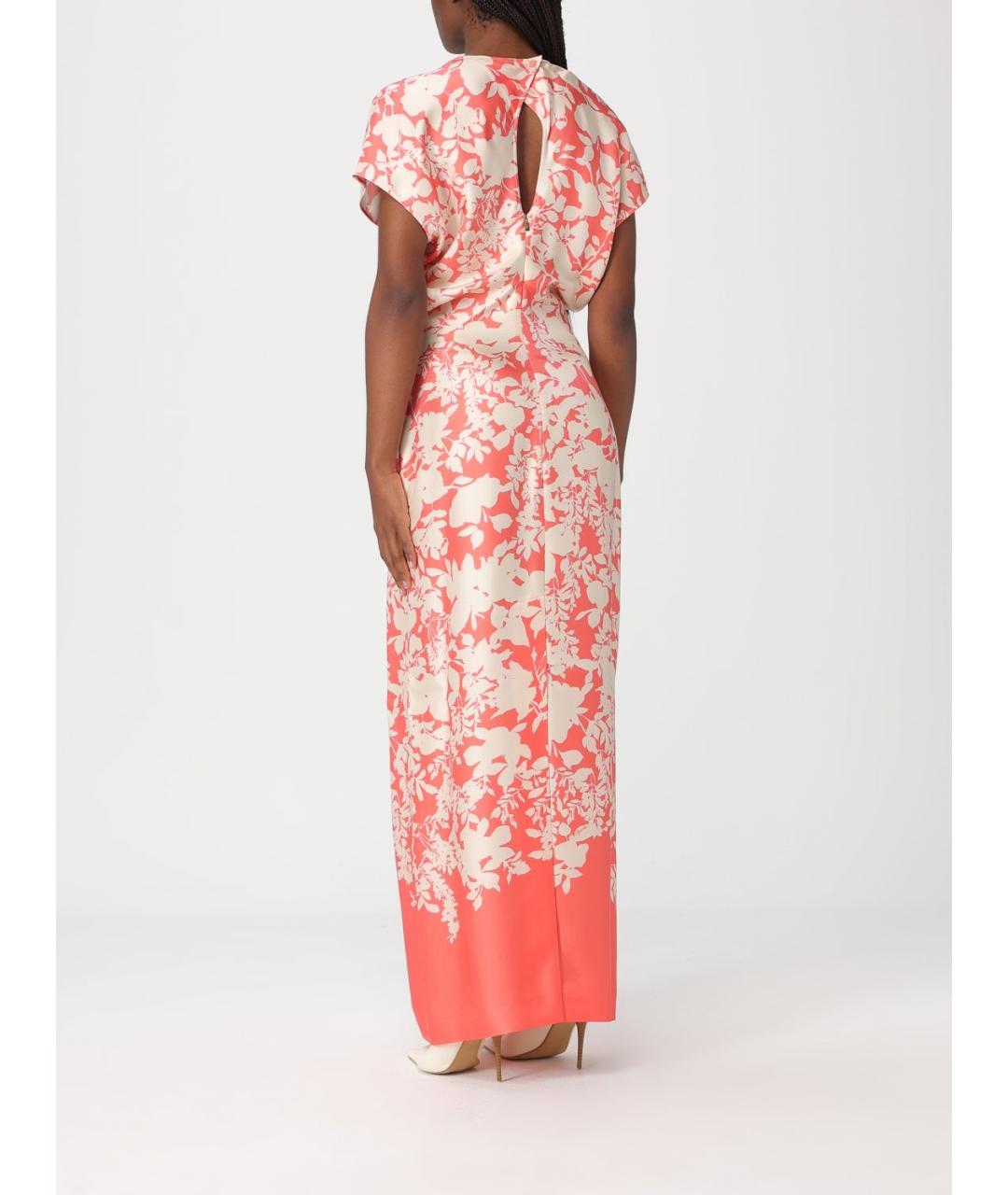 AGNONA Коралловое шелковое коктейльное платье, фото 3