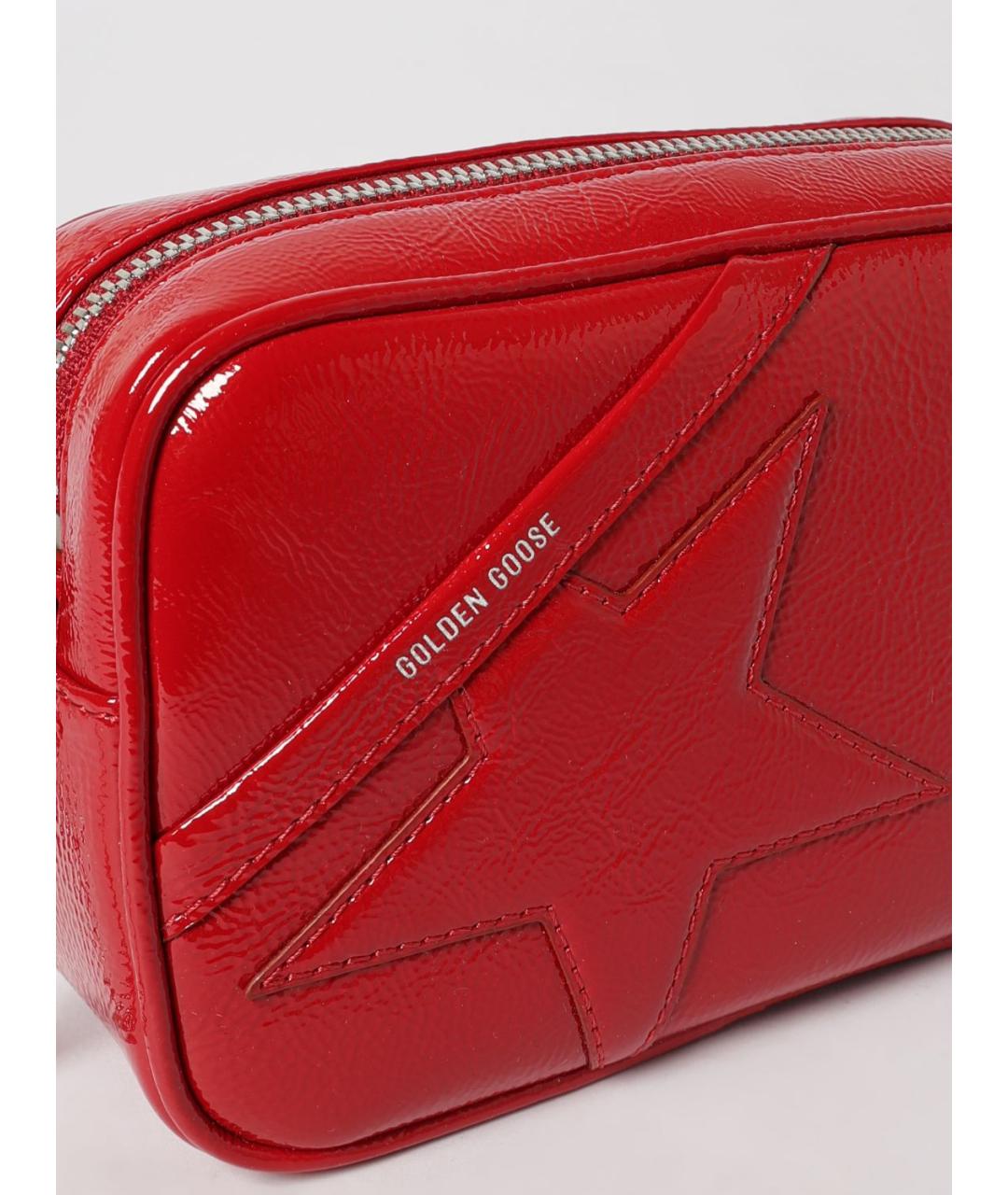 GOLDEN GOOSE DELUXE BRAND Красная кожаная сумка через плечо, фото 3