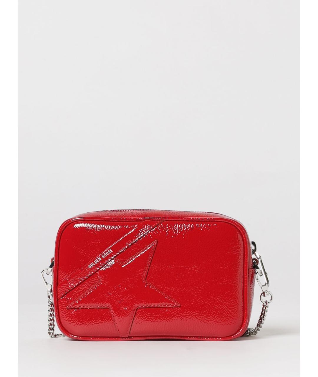 GOLDEN GOOSE DELUXE BRAND Красная кожаная сумка через плечо, фото 4