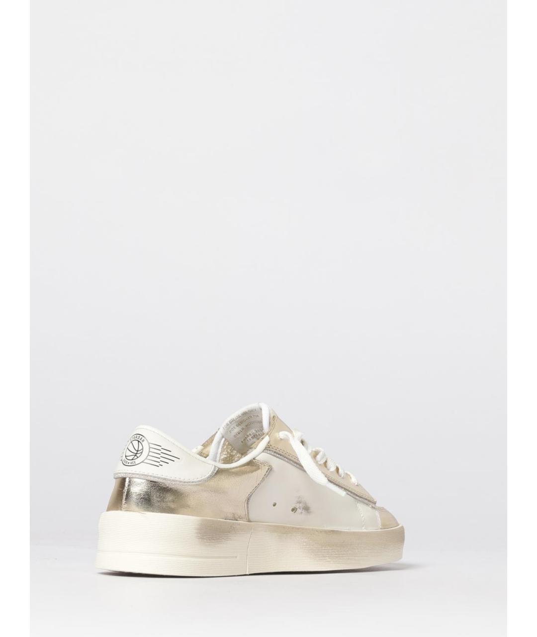 GOLDEN GOOSE DELUXE BRAND Золотые кожаные кеды, фото 3