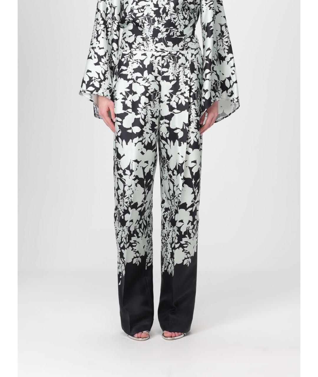 AGNONA Черные шелковые прямые брюки, фото 6