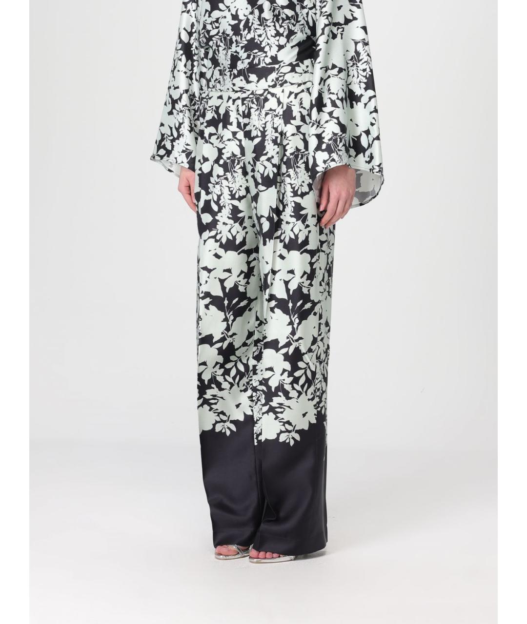 AGNONA Черные шелковые прямые брюки, фото 4