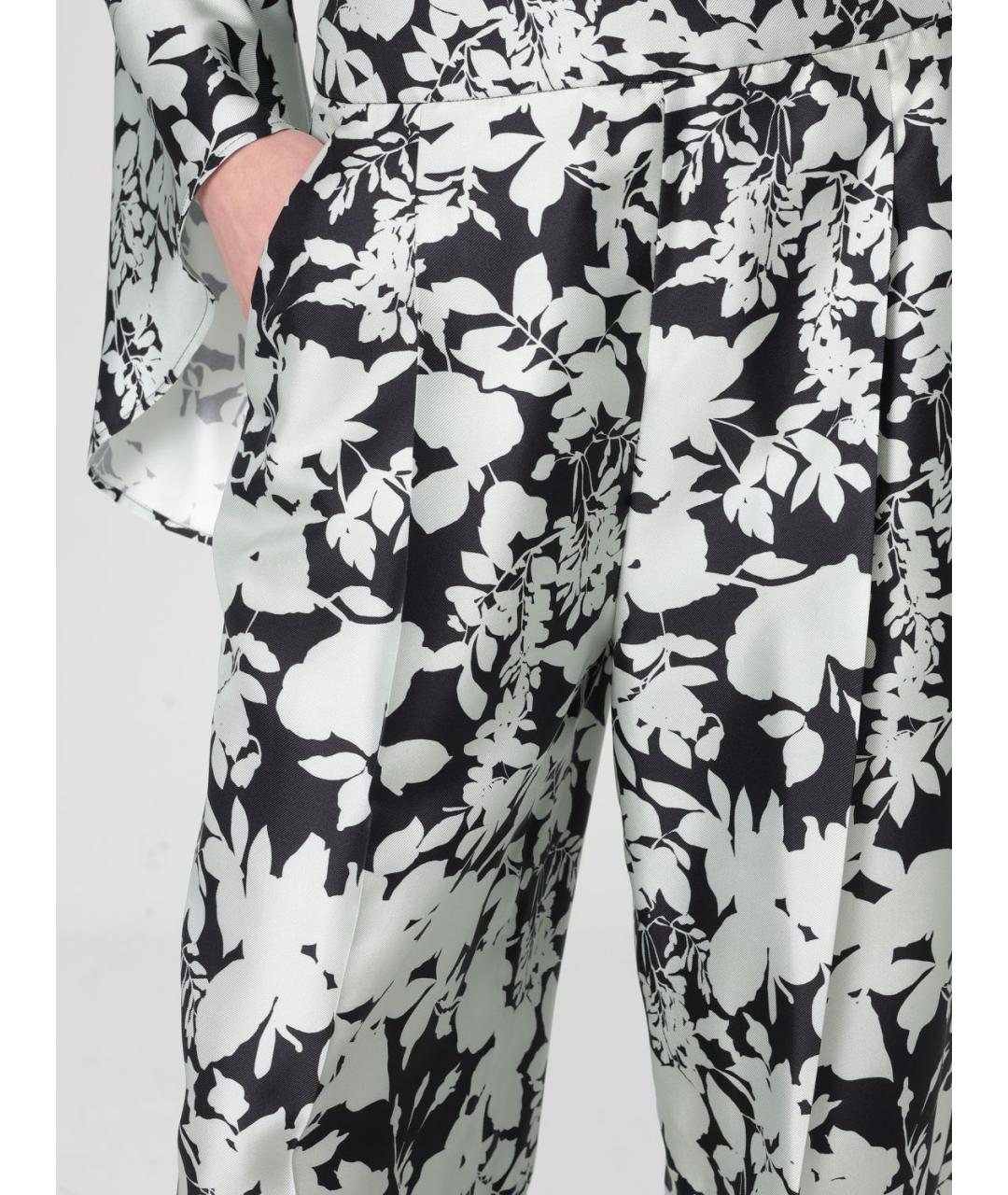 AGNONA Черные шелковые прямые брюки, фото 5