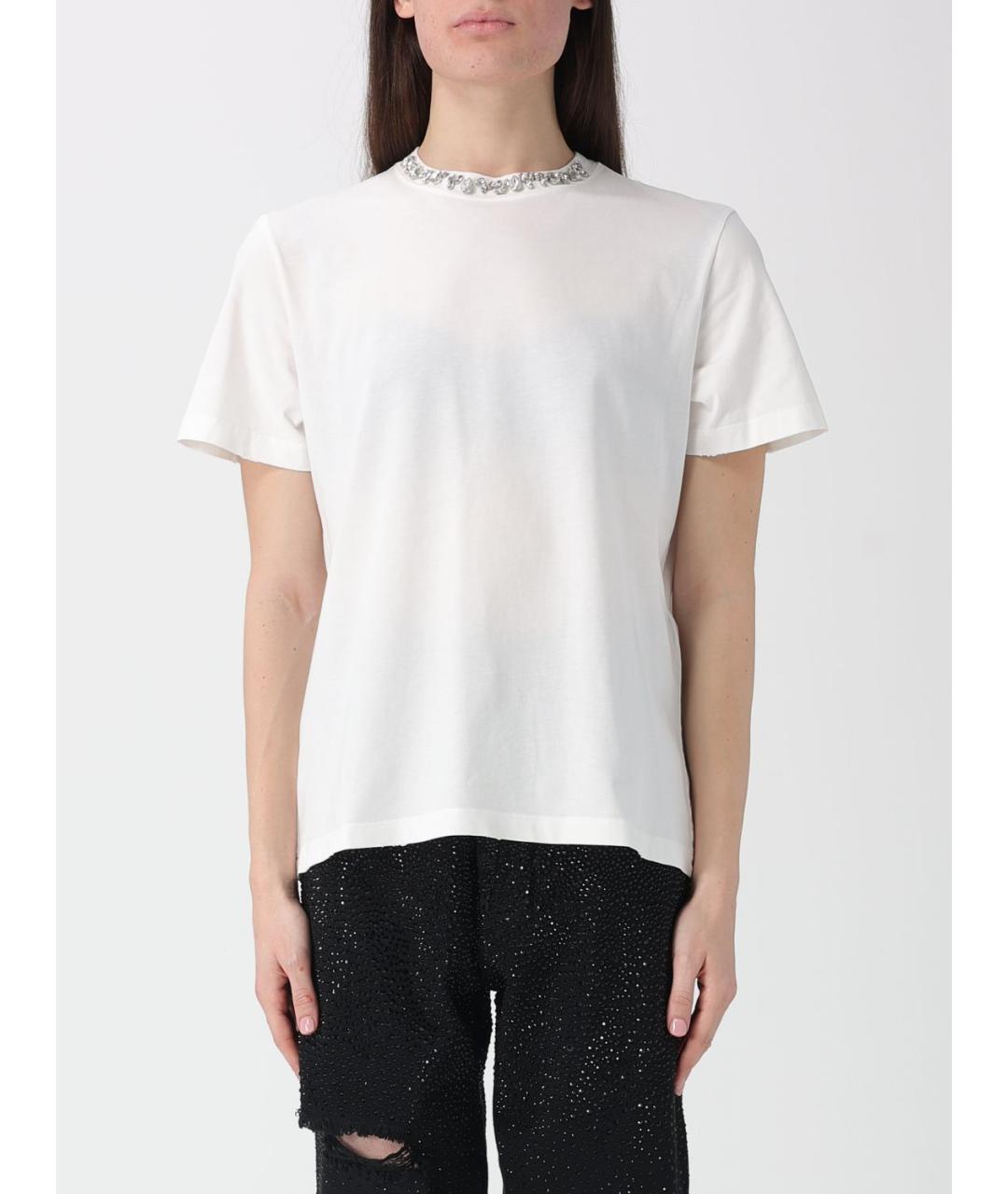 GOLDEN GOOSE DELUXE BRAND Белая хлопковая футболка, фото 4