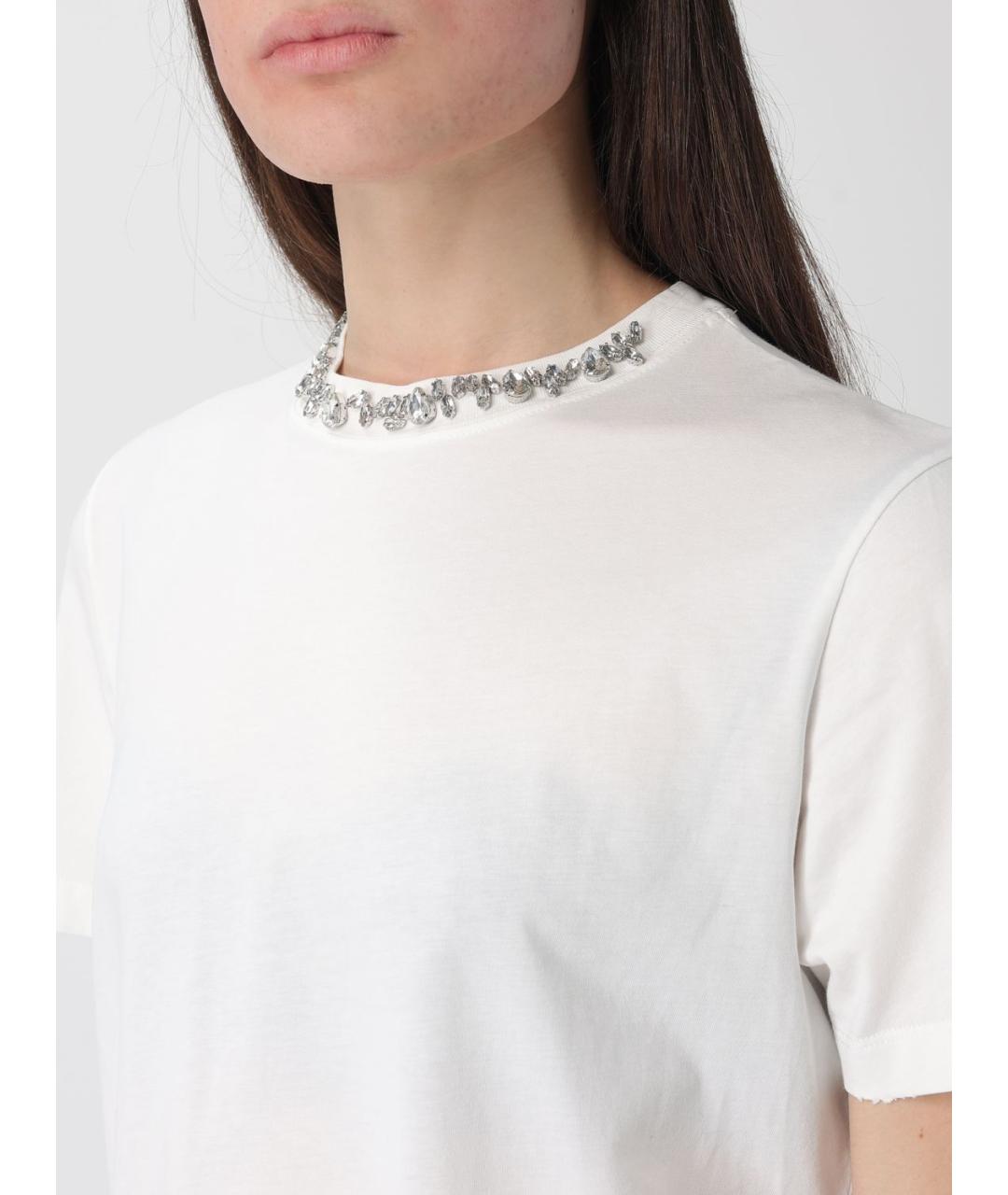 GOLDEN GOOSE DELUXE BRAND Белая хлопковая футболка, фото 3