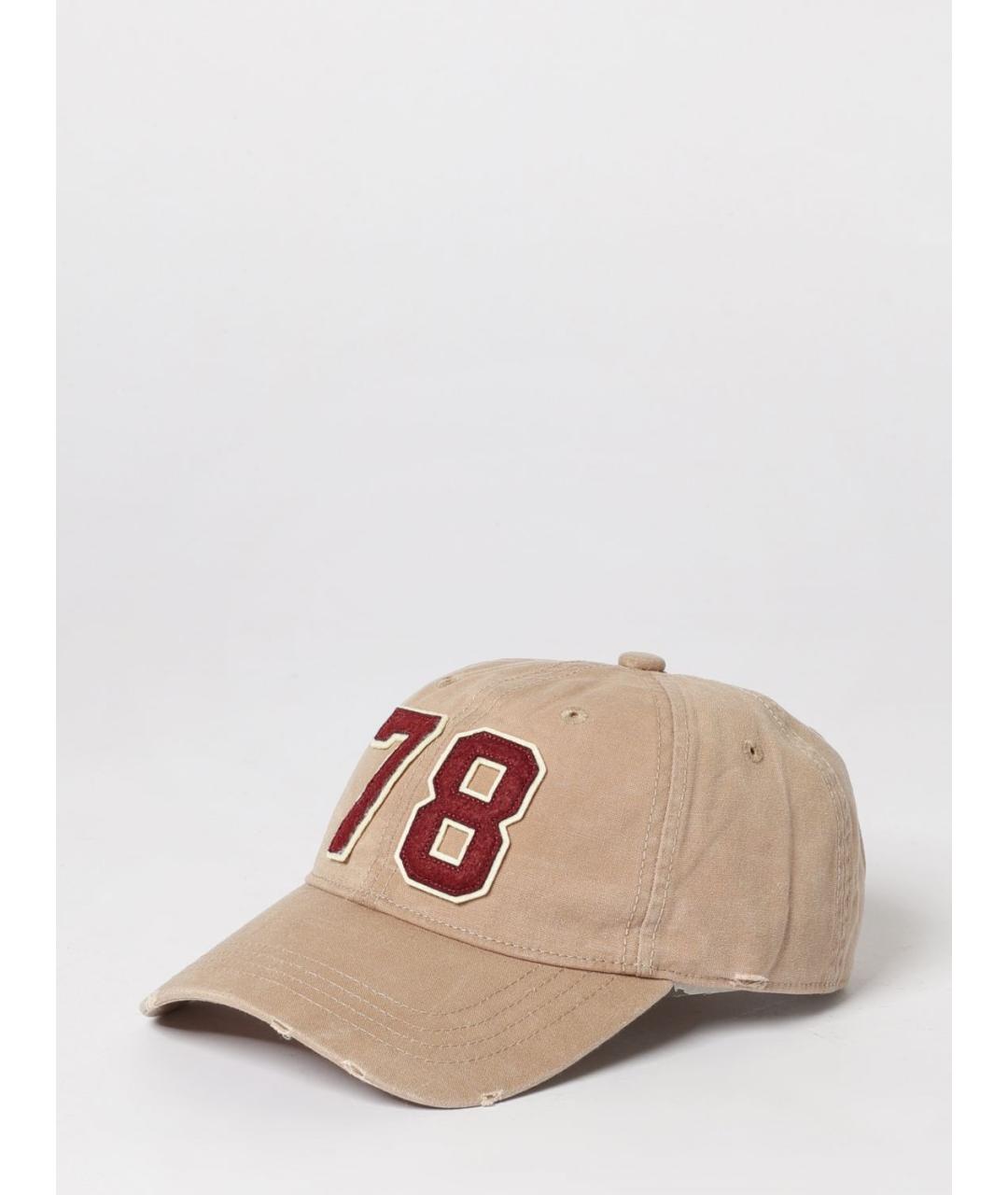 GOLDEN GOOSE DELUXE BRAND Бежевая хлопковая кепка, фото 4