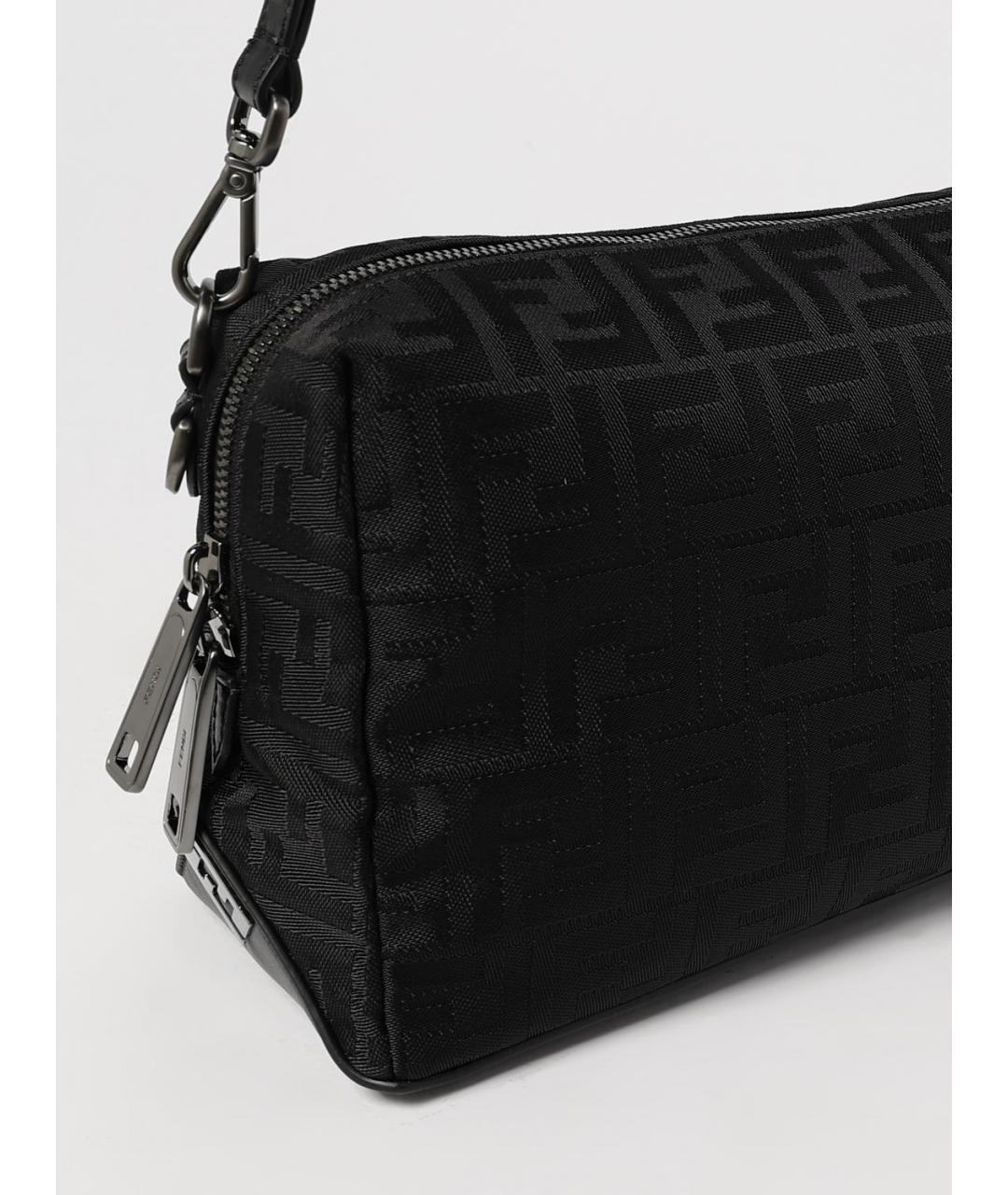 FENDI Черная синтетическая сумка на плечо, фото 4