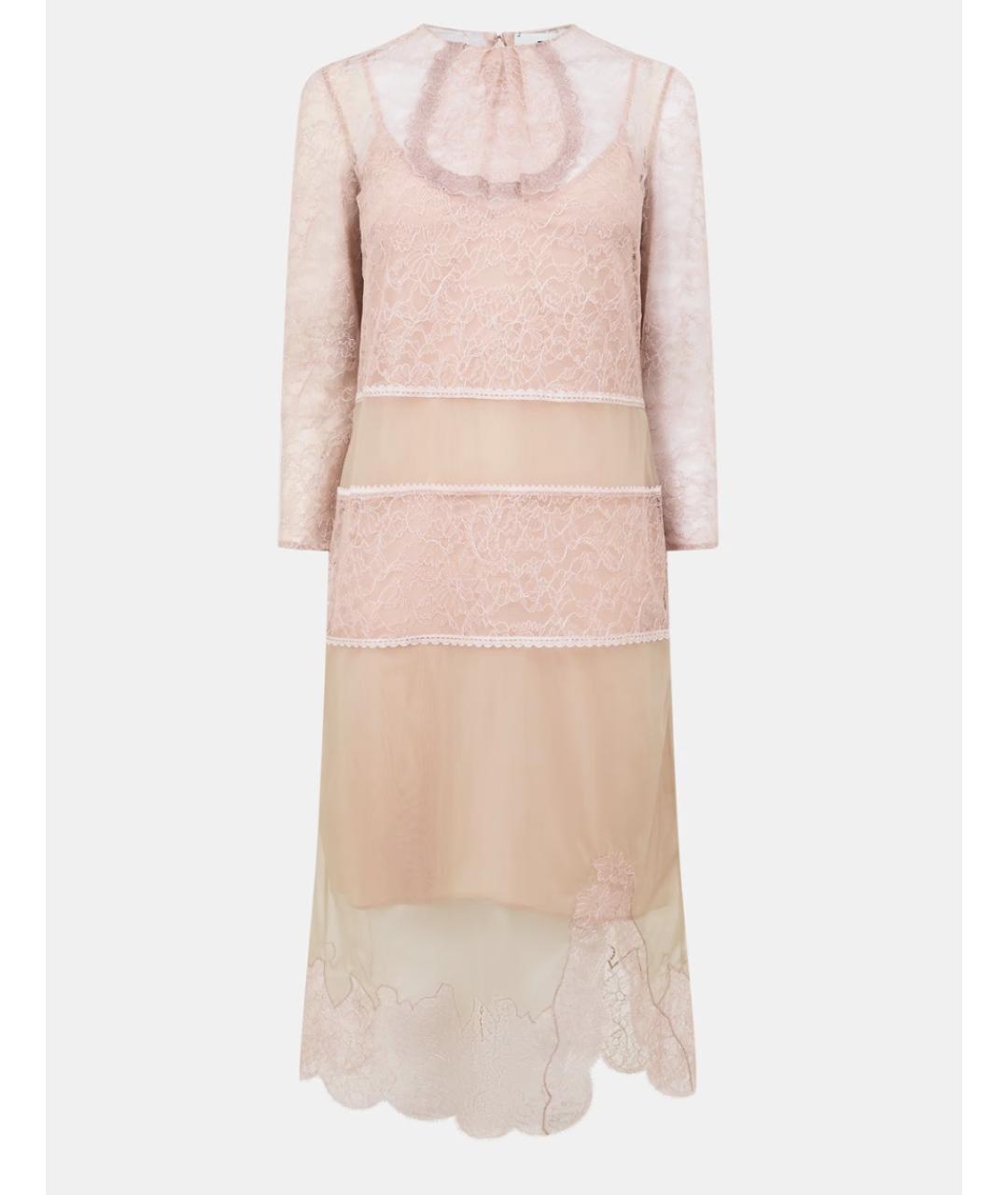 FENDI Бежевое вискозное повседневное платье, фото 7