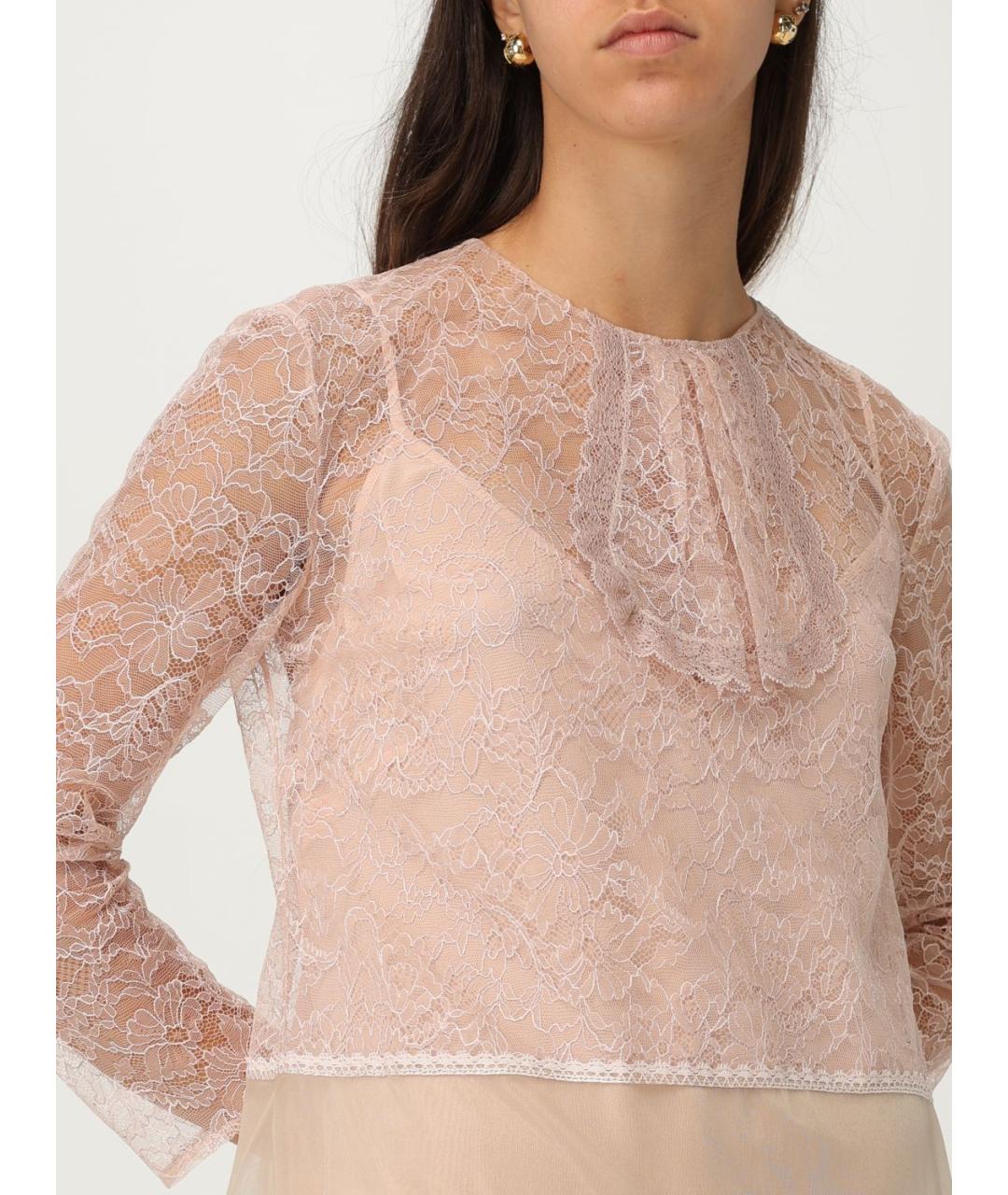 FENDI Бежевое вискозное повседневное платье, фото 6