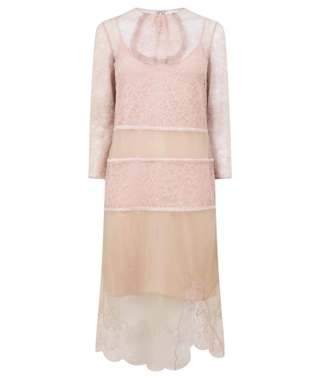 FENDI Бежевое вискозное повседневное платье, фото 1