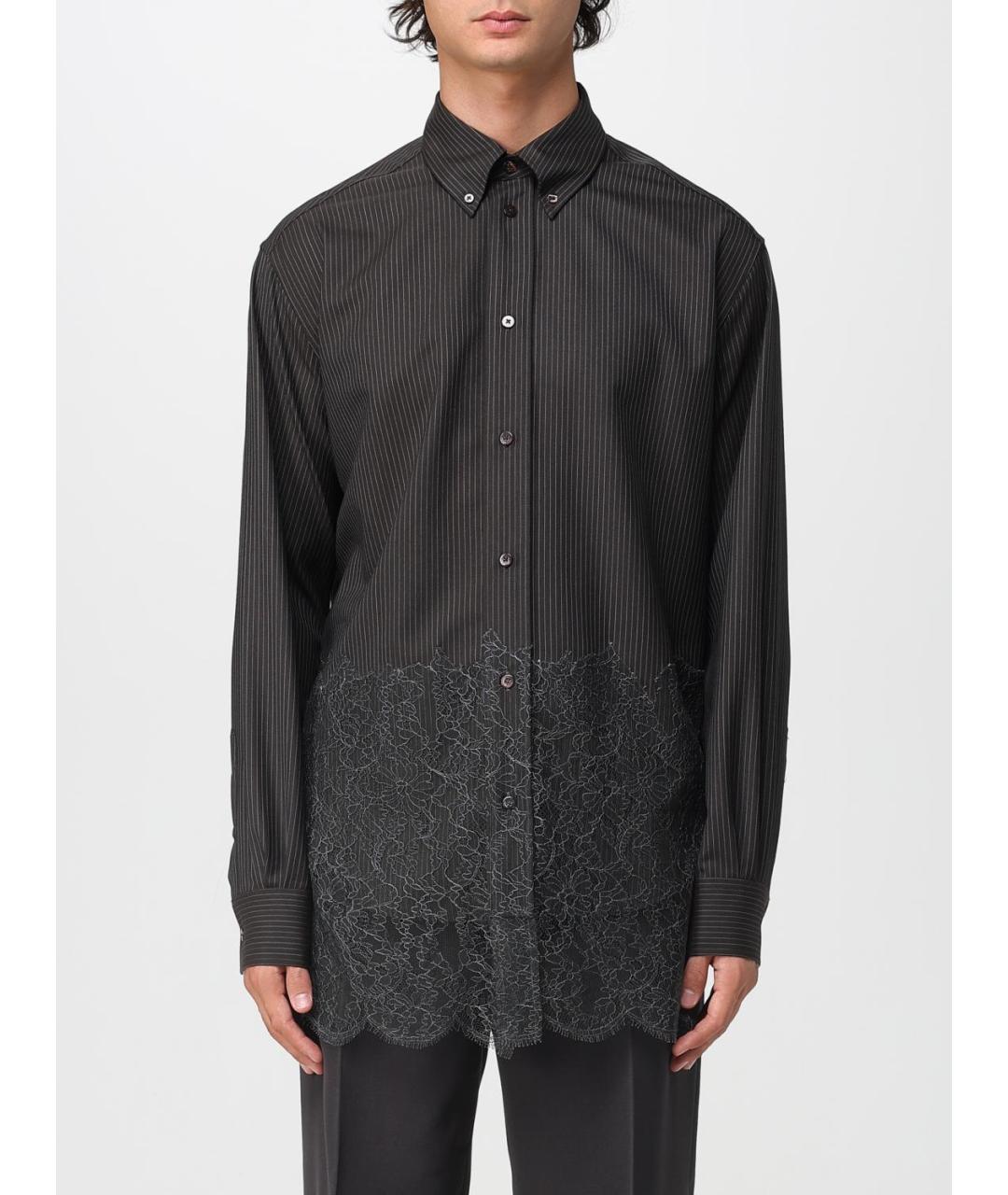 FENDI Коричневая шерстяная кэжуал рубашка, фото 6