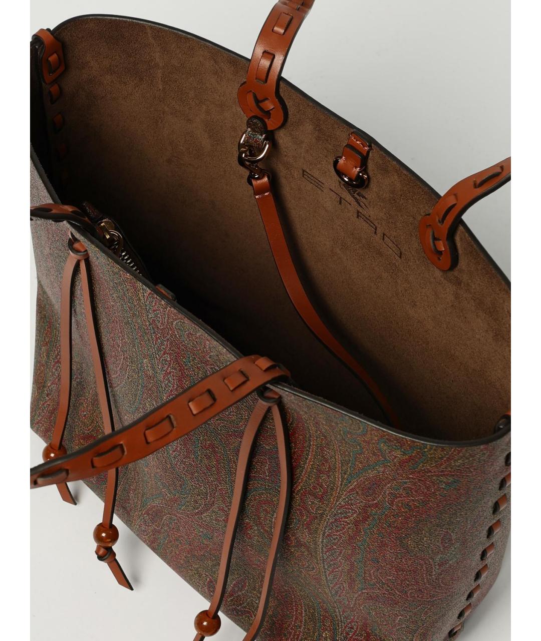 ETRO Коричневая хлопковая сумка тоут, фото 5