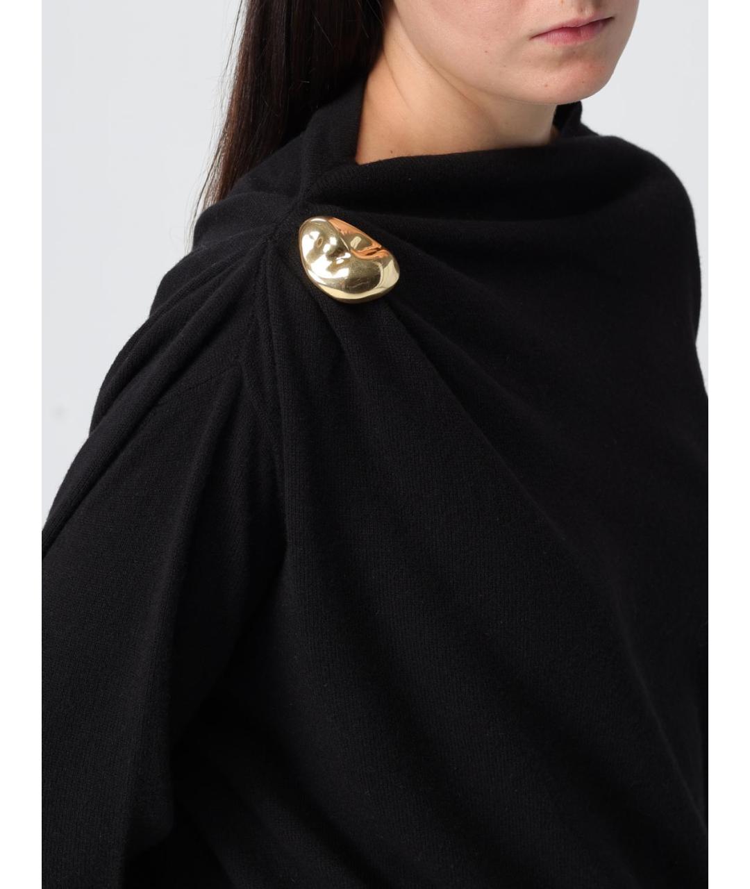 FABIANA FILIPPI Черное шерстяное повседневное платье, фото 4