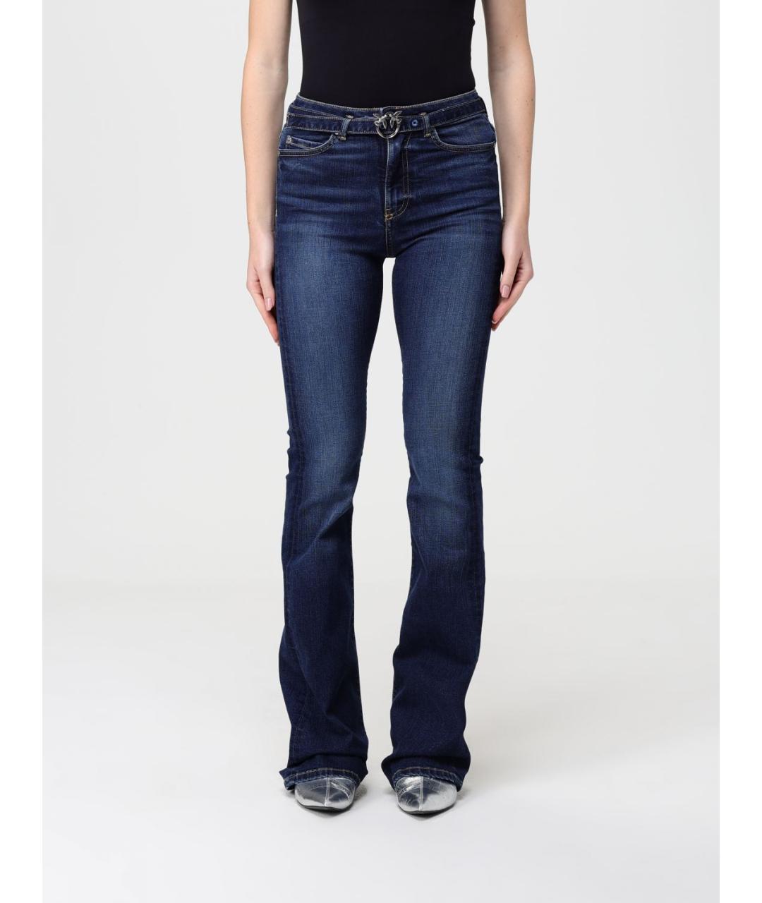 PINKO Синие хлопковые джинсы клеш, фото 2