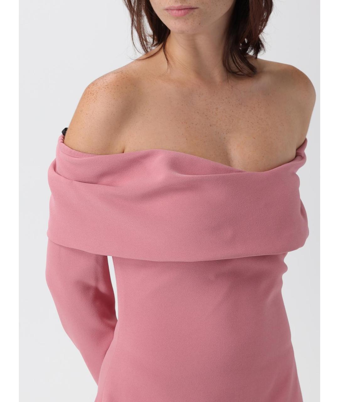 SOLACE LONDON Розовое полиэстеровое вечернее платье, фото 4