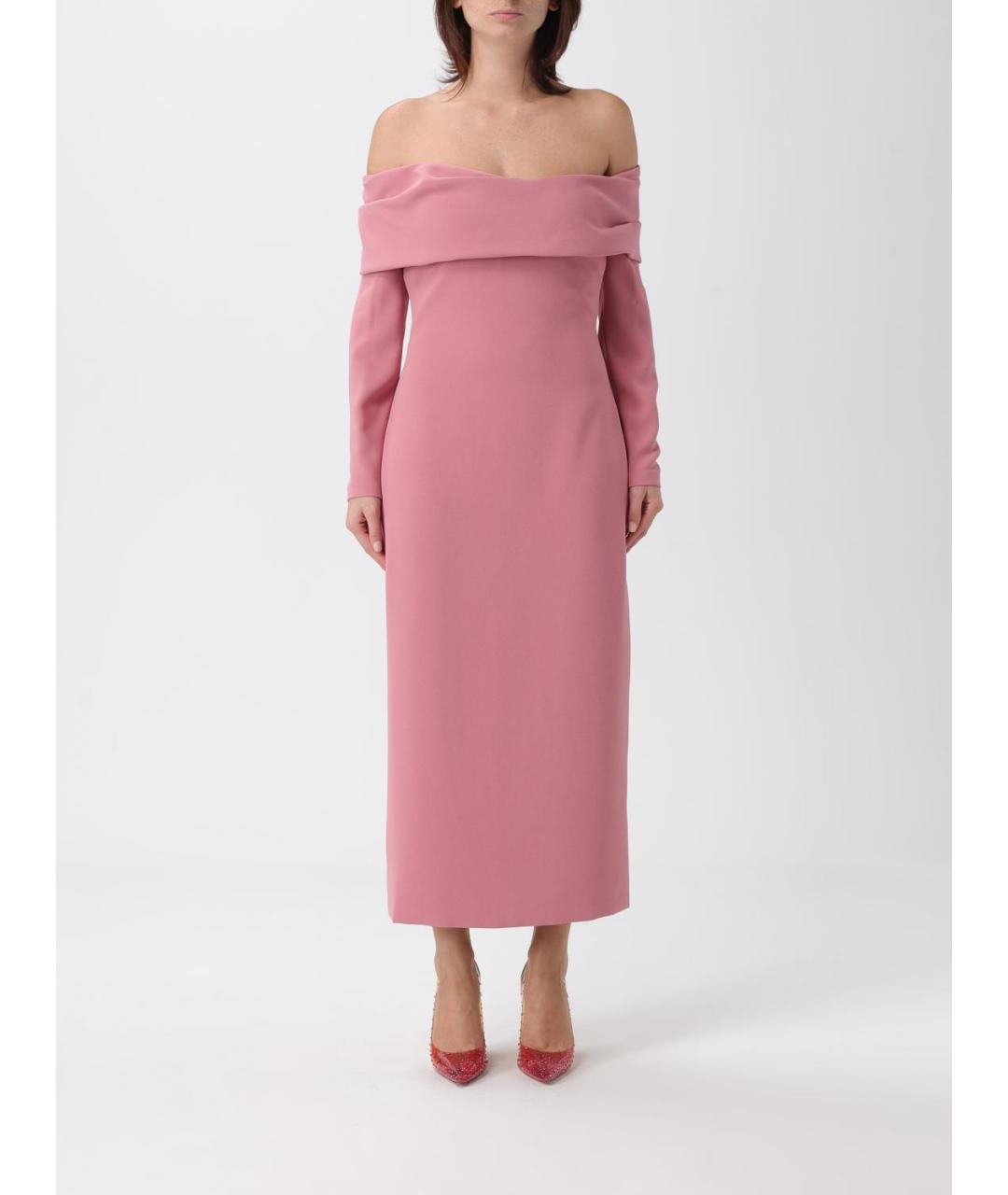 SOLACE LONDON Розовое полиэстеровое вечернее платье, фото 5