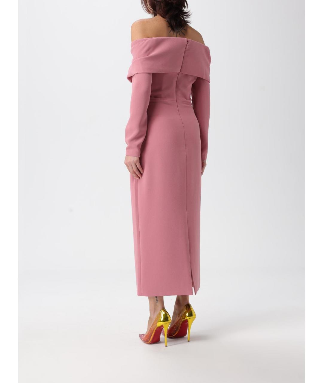 SOLACE LONDON Розовое полиэстеровое вечернее платье, фото 2