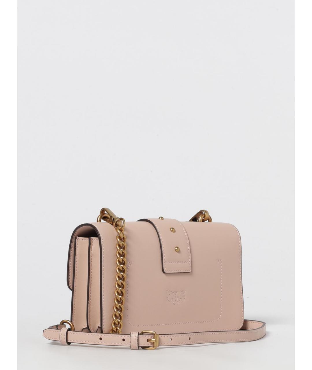 PINKO Бежевая кожаная сумка через плечо, фото 2