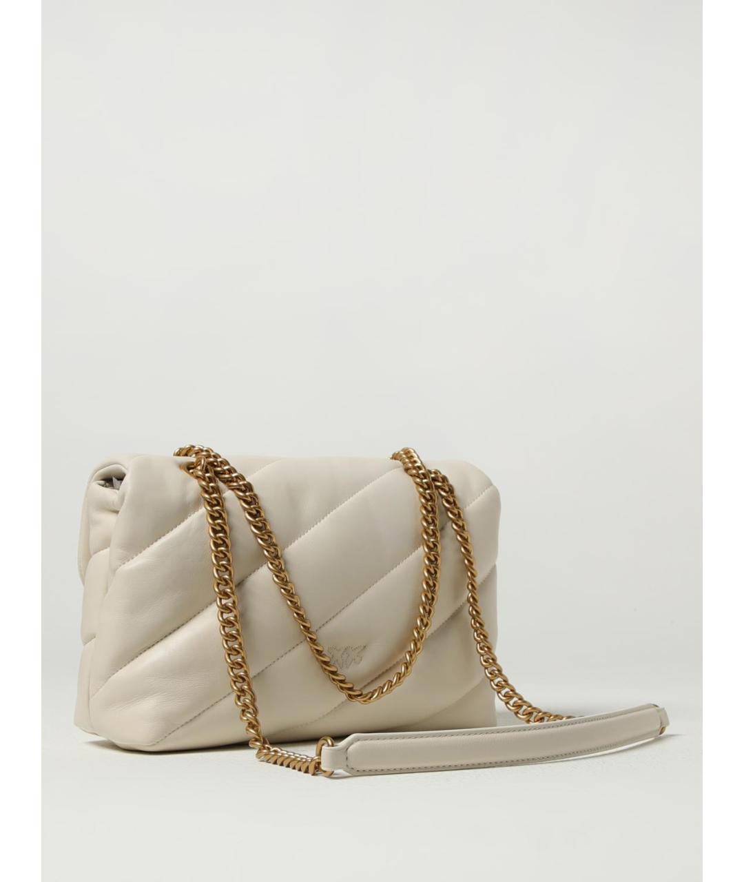 PINKO Белая кожаная сумка через плечо, фото 2