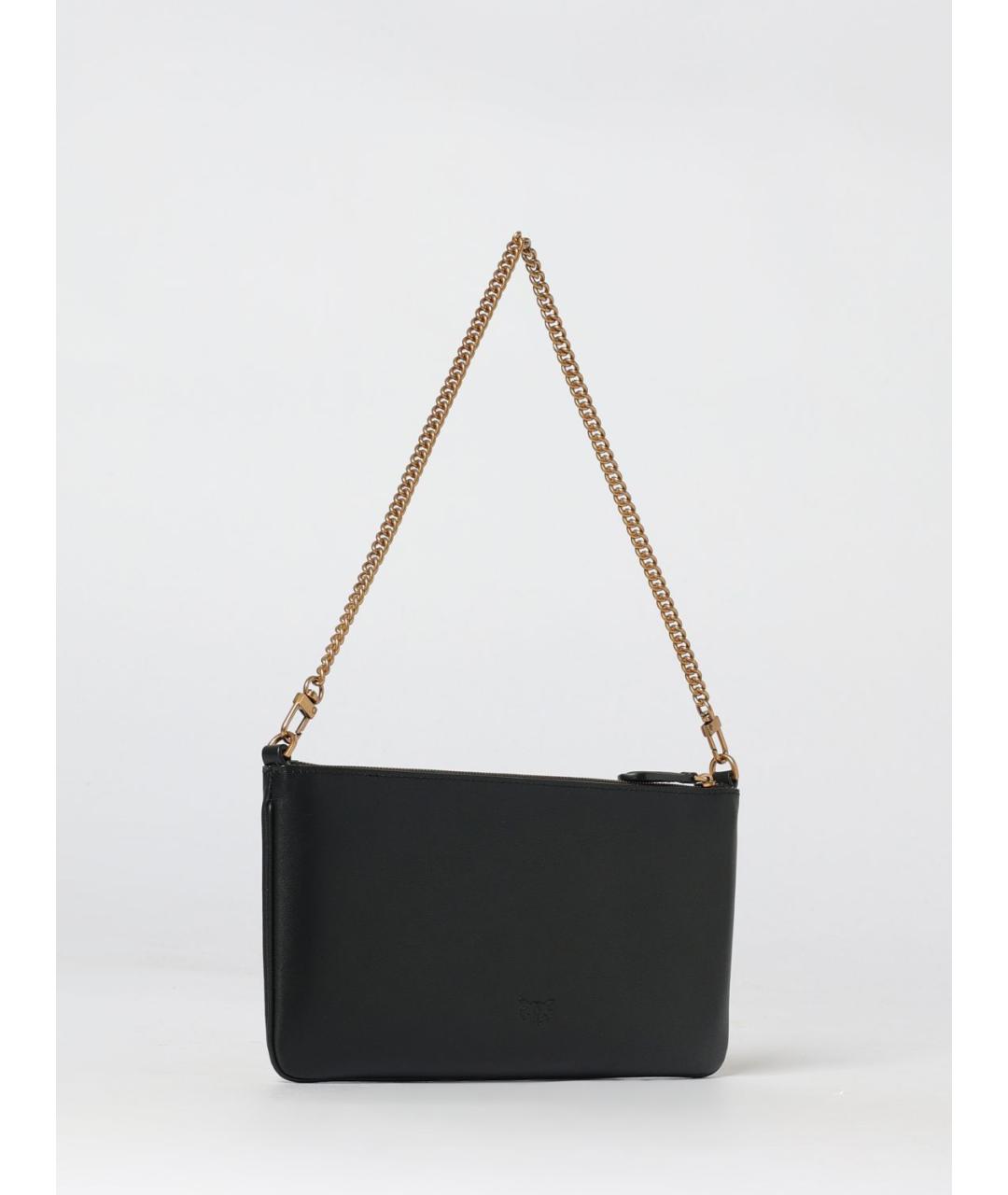 PINKO Черная кожаная сумка через плечо, фото 2