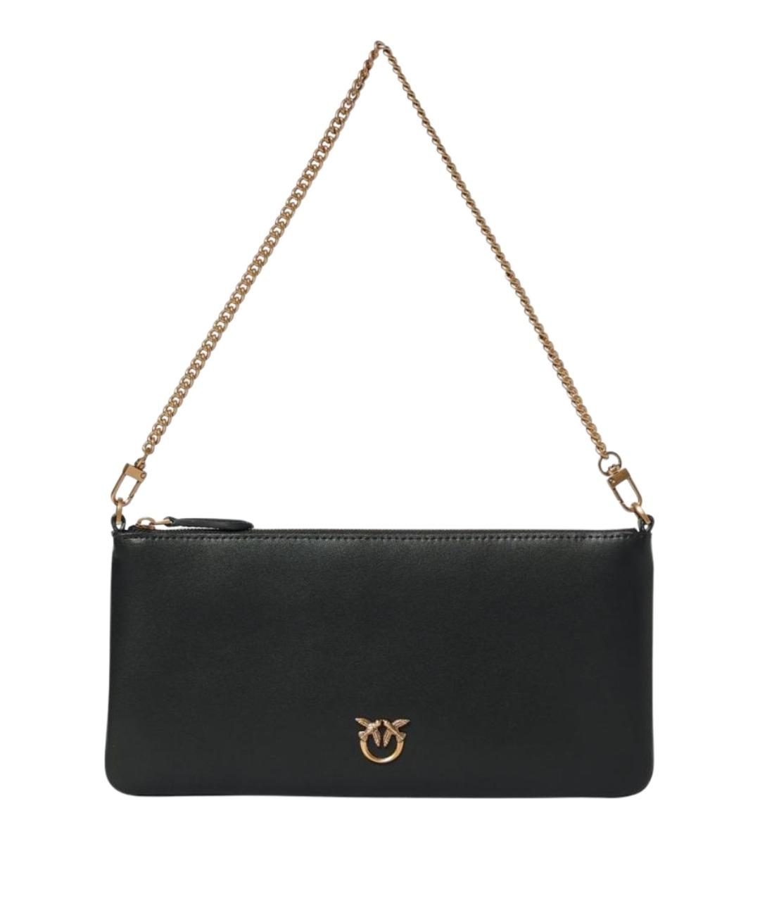 PINKO Черная кожаная сумка через плечо, фото 1