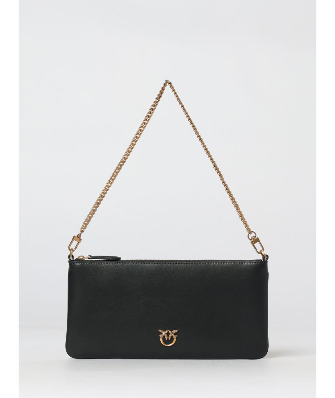 PINKO Черная кожаная сумка через плечо, фото 4