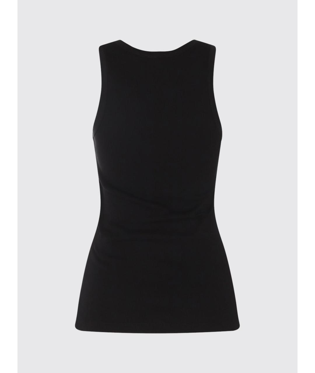 PINKO Черная хлопковая майка, фото 3